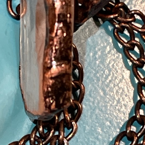 VINTAGE Fossilized clear crystal &Amethyst with copper. - Picture 6 of 9